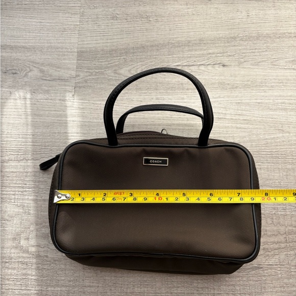 Rare VTG 90s COACH Makeup travel Bag Makeup Pouch with Mirror and handles - Picture 2 of 10
